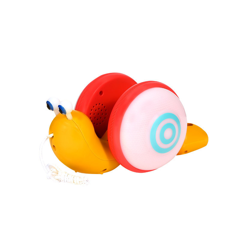 An interesting drawstring snail, a children's luminous electric drawstring that can be dragged, is a small toy for babies to learn to walk by pulling strings Item Picture