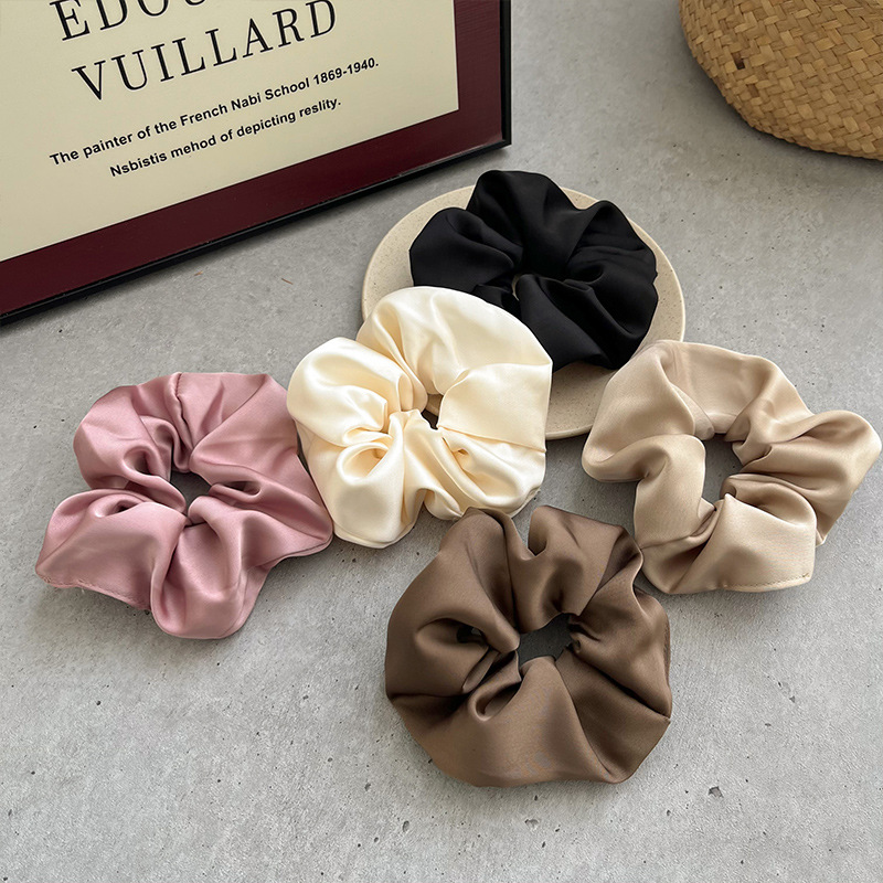 The Story Of The Rose Liu Yifei With The Same Temperament Of The Large Bowel Circle Simple Female Senior Sense Of High Elastic Hair Clip Hair Accessories details Picture