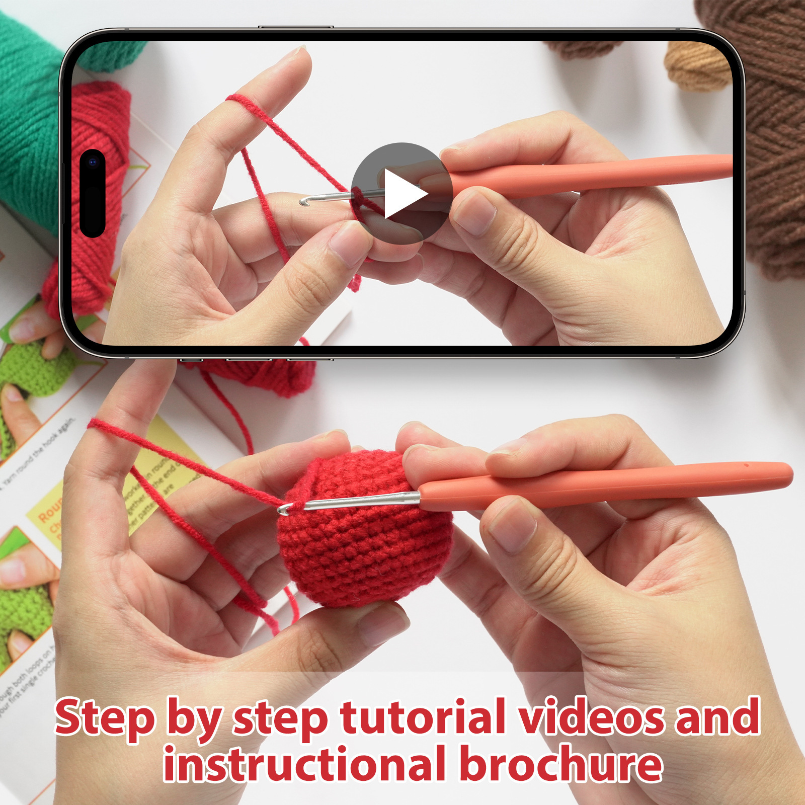 Christmas Dwarf Amazon New Crochet material kit diy Christmas Gift with Level 8 English Video tutorial Application Scenario