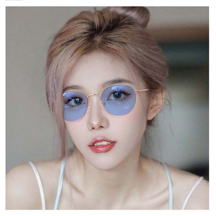2044素颜金丝奶咖变色近视眼镜女韩版有度数大脸显瘦眼镜框ins风详情图2