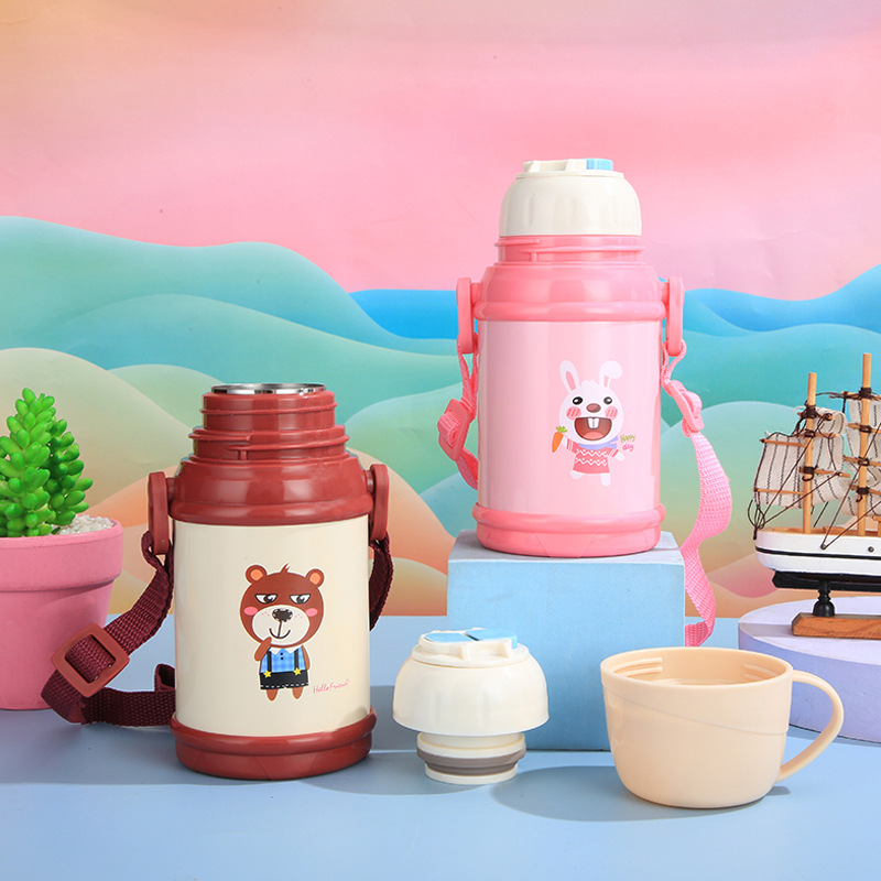Summer outdoor student-specific straw cup and water bottle integrated design, cute girls' portable water cup, creative and fashionable drinking cup and water bottle, student summer outdoor Specification image