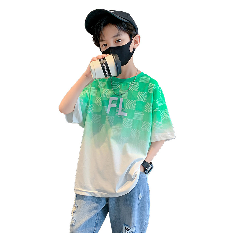 One-piece consignment of children's clothing, including short-sleeved T-shirts, pure cotton T-shirts, summer clothes, and half-sleeved summer tops for boys Item Picture