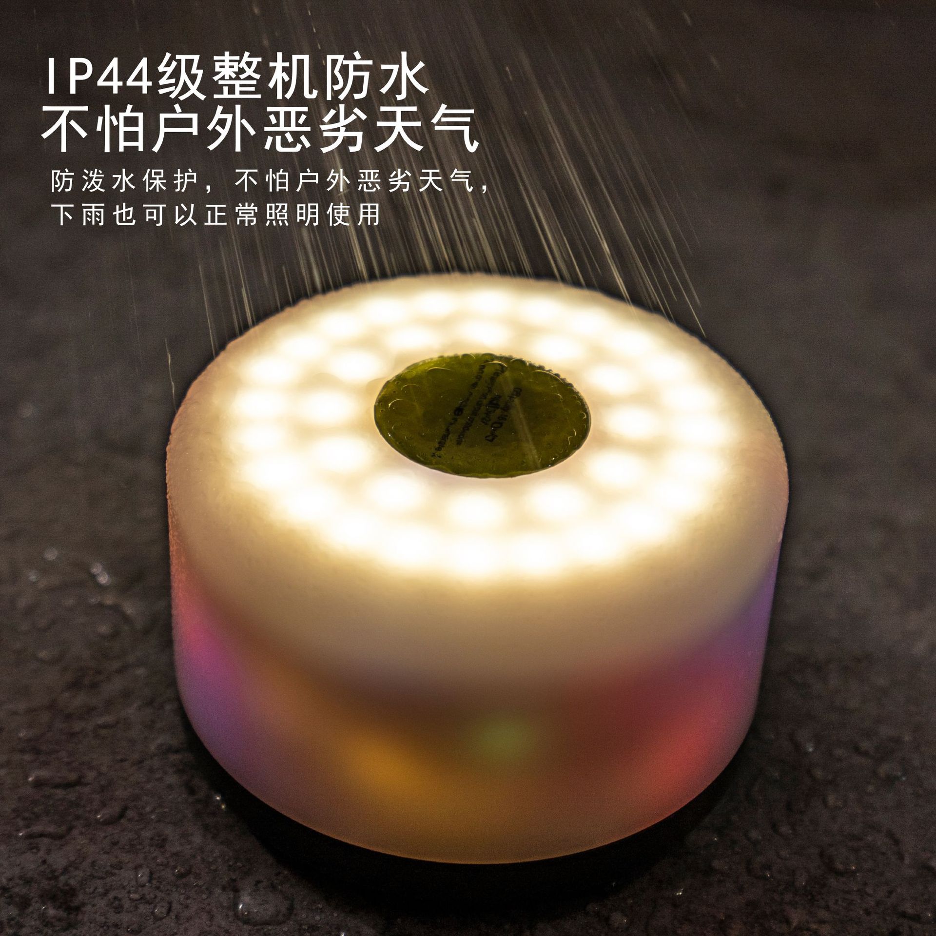 Tent camping outdoor waterproof leather line light, LED string tape measure storage light, Type-C charging ambient light, decorative color light Application Scenario