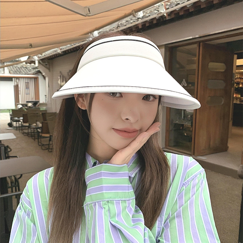Sunblock Empty Top Hat Women's Summer Running Uv-Proof Collapsible Full Top Hat Shade Empty Hat Specification drawing