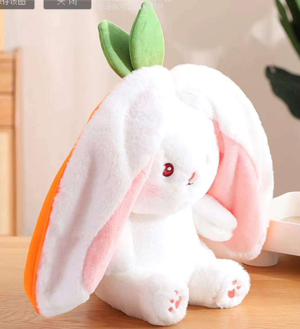 Strawberry Rabbit Doll Transformed Into A Small Rabbit Doll Doll Carrot Rabbit Plush Doll Girl Sleeping Pillow Specification drawing