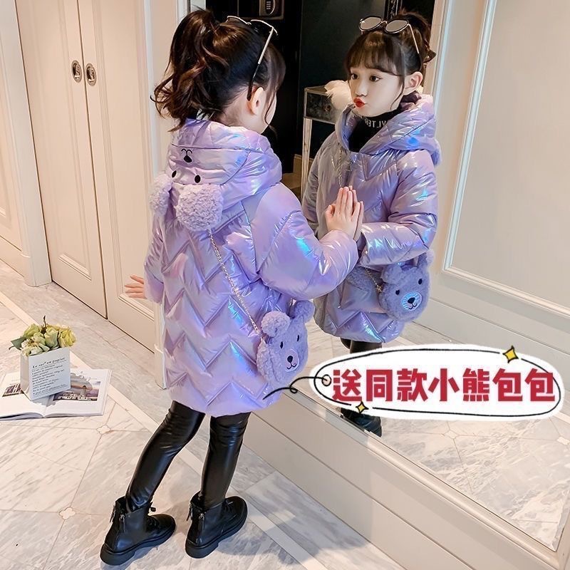 Girls' Cotton-Padded 2023 New Winter Clothing Foreign Style Children's Cotton-Padded Coat Thickened Warm Down Padded Jacket Winter Tide Application Scenario