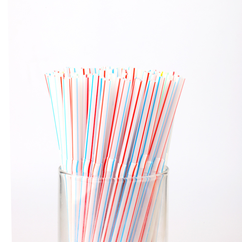 Sitso Disposable Straw Soy Milk Plastic Art Straw Monthly Children Pollution-Free Color Straw Wholesale