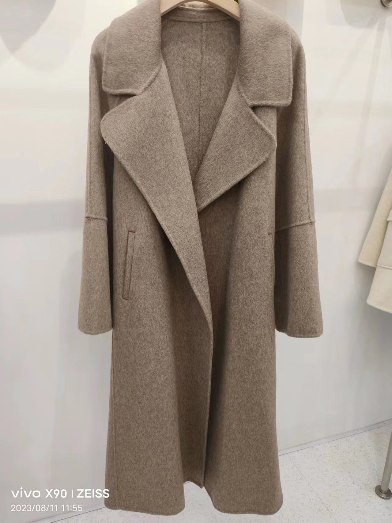 ANNA Sicilian lazy coat, double-sided long woolen coat, women's mid-length autumn and winter wool coat, new Korean version Application Scenario