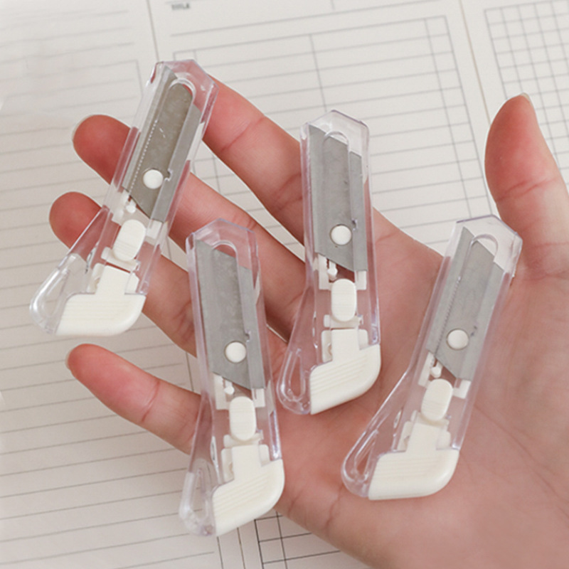 ins无印风简约美工刀迷你小号拆快递开箱小刀片学生手工刀裁纸刀详情图2