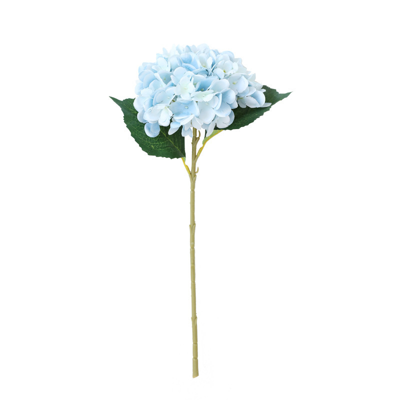 Artificial hydrangea, single two-leaf hydrangea, Nordic-style artificial hydrangea, wedding guide, hand-held artificial flower wholesale Item Picture