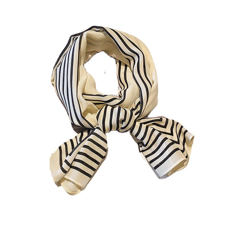 Mulberry Silk Scarf Spring And Summer Thin Small Scarf Silk Crepe Satin Silk Small Square Women's Fashion Printed Scarf Item Picture