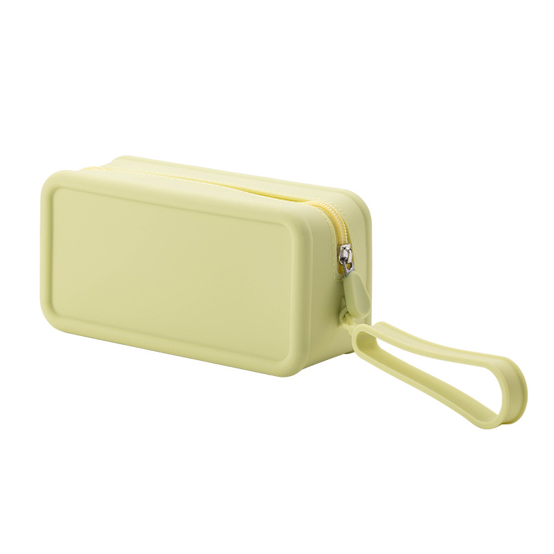 100 cross-border new arrival silicona cuadrada portátil zero wallet bolsa de agujero portátil mini bolsa de almacenamiento bolsa de maquillaje multifuncional Item Picture