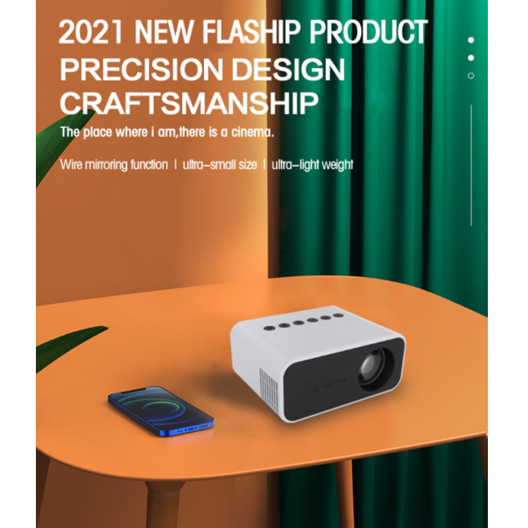 YT300 wireless + wired, YT500 mobile phone wifi dual-screen projector, home mini projector, mini home convenience Specification image