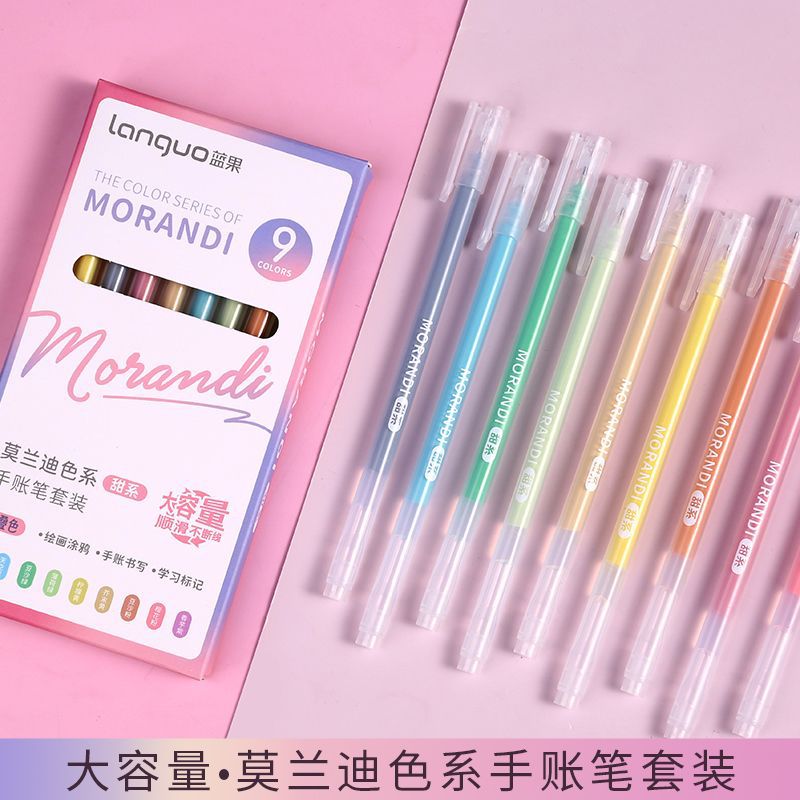 Student girl's special notebook pen, Morandi color neutral, large-capacity 36-color note pen with high gloss Specification drawing