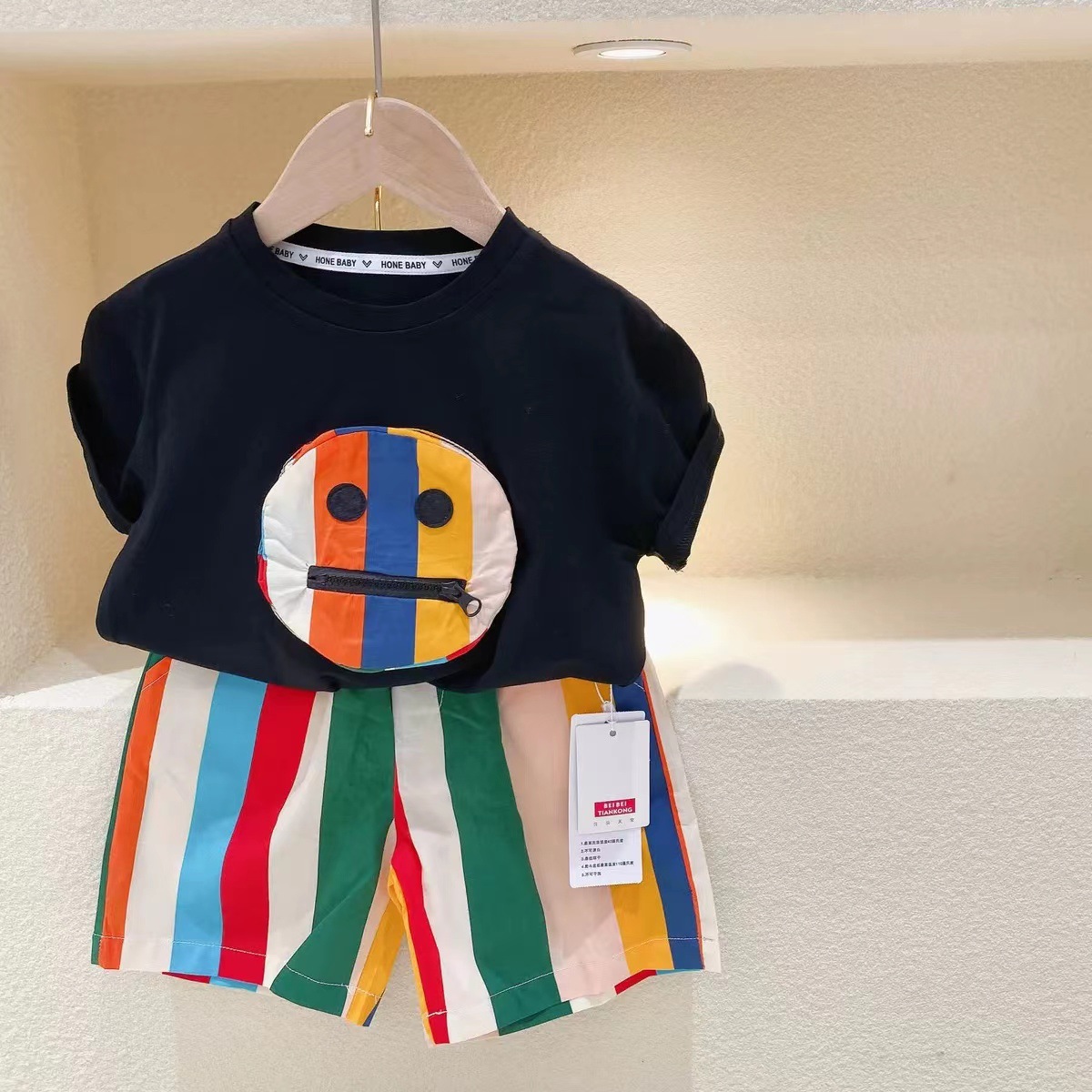 Boys' short-sleeved T-shirts, pure cotton summer clothes for boys and children, summer tops, half-sleeved children's trendy brand 2022 new summer style