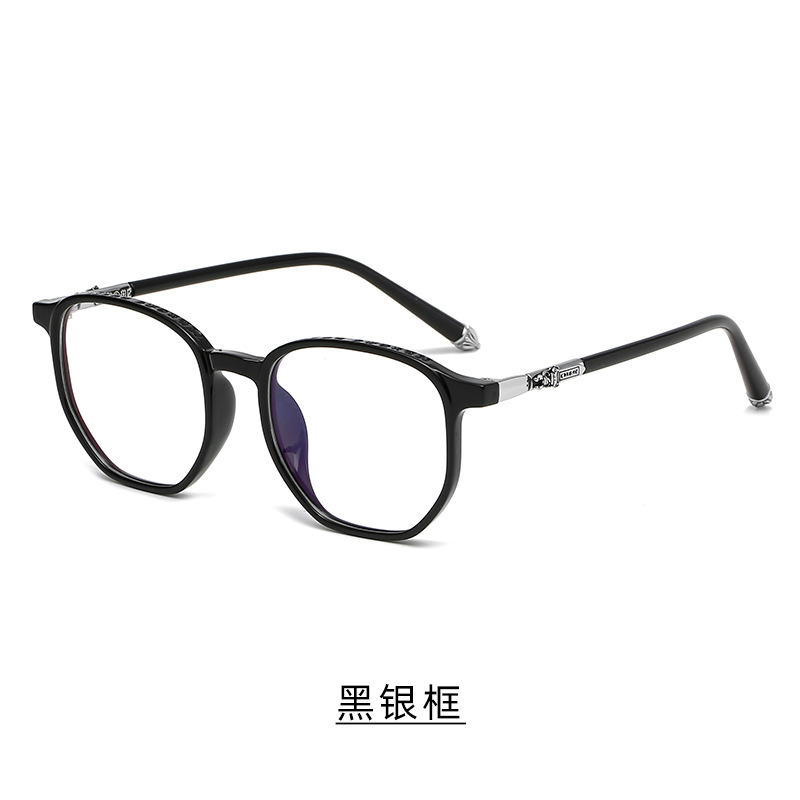 新款TR90近视眼镜框女方形文艺平光镜男学生配镜轻透明眼镜架详情图2
