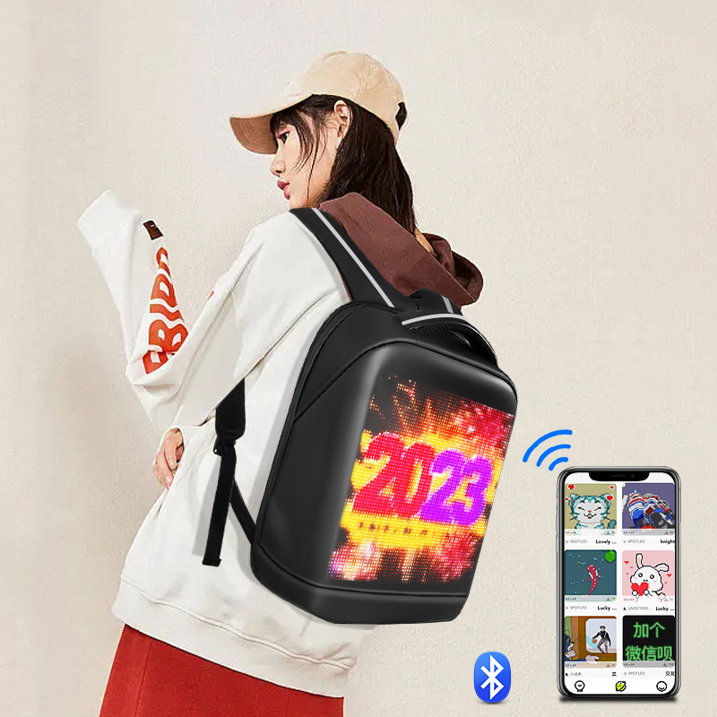 Led Backpack Display Cross-Border Led Advertising Backpack Advertising Play Outdoor Shoulder Travel Led Backpack details Picture