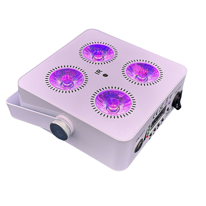 4 remote-controlled rechargeable dyeing Par lights, wireless battery PAR lights, 12W six-in-one wedding bar LED stage lights details Picture