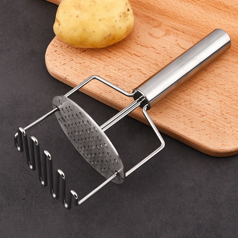 Stainless steel potato press, potato press, fruit and vegetable juicer, grinder, complementary food tools, kitchenware, double-layer potato press details Picture