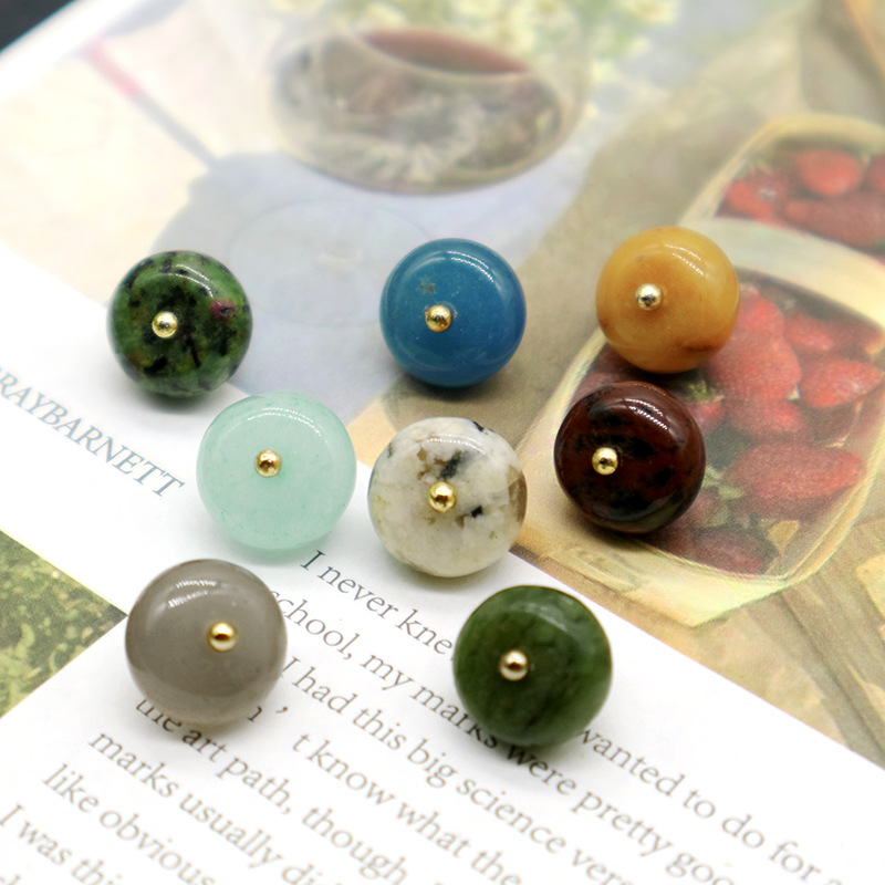 10mm high-end Chinese-style Tang suit buttons, cheongsam buttons, solid-color shirt buttons, retro imitation jade buttons details Picture