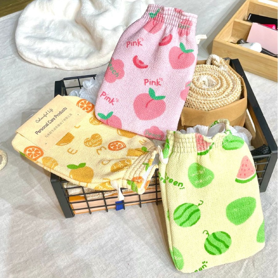 Double-Sided Household Fine Sand Painless Bath Towel Bath Center Thickened Soft Adult Mud Under Gray Bath Towel Bath Gloves details Picture