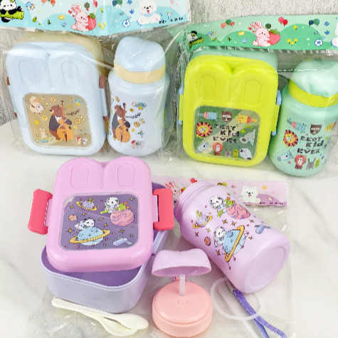 Student insulated lunch box, microwave safe lunch box, bento box, plastic food-grade lunch box with lid and cutlery Specification drawing