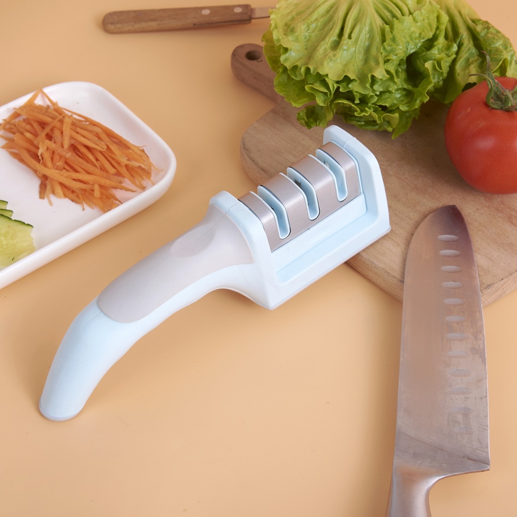 家用手持三段式磨刀器直供厨房小工具 厨房菜刀磨刀神器 多功能