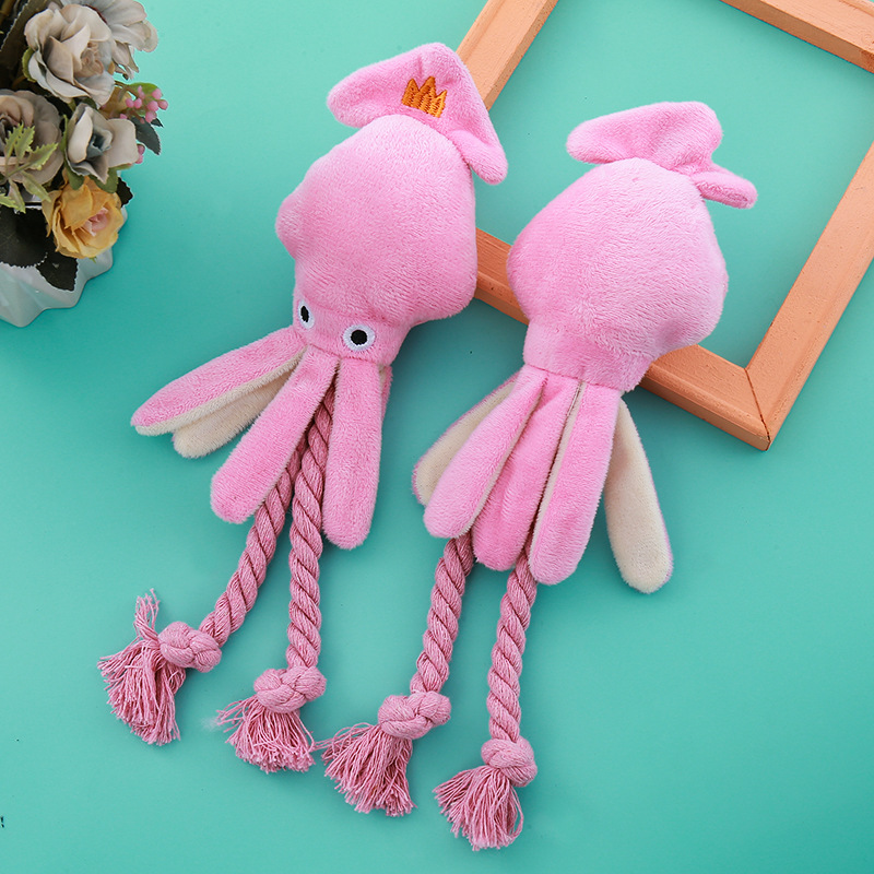 Dog toy manufacturer's voice: Cotton rope, octopus, durable and teeth-cleaning interactive pet toys, direct sales of cat products in stock details Picture