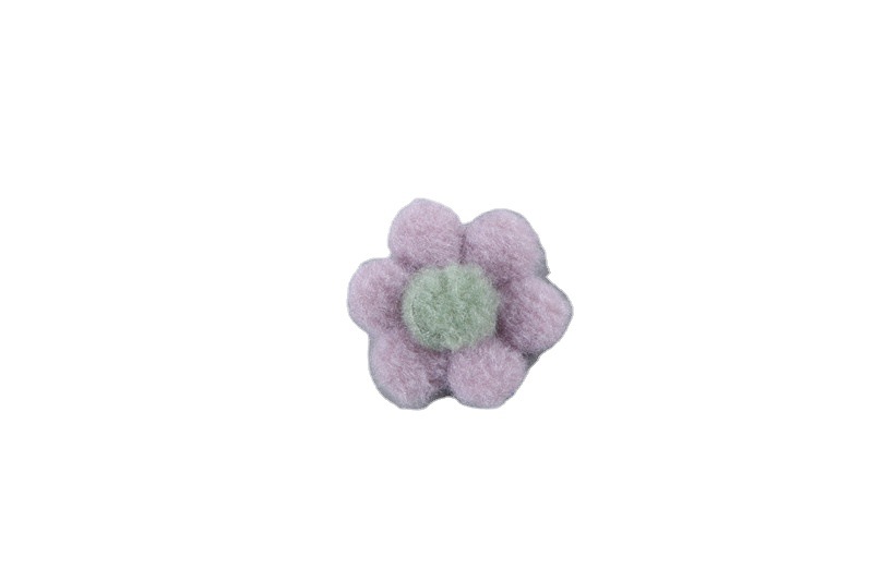 5.5Cm Macaron Color Plush Floret Imitation Cashmere Flowers Clothes Slippers Accessories Headwear Gloves Selling Accessories Item Picture