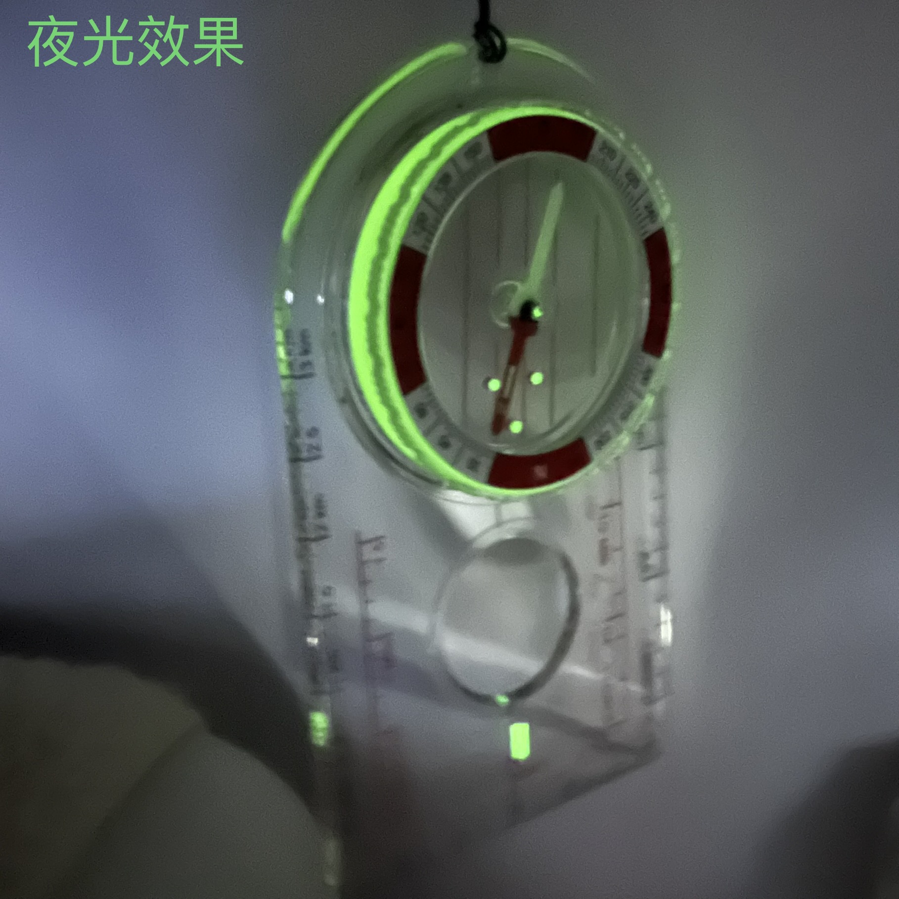 New best-selling outdoor strong magnetic transparent ruler compass magnifying glass student gift compass on Amazon Specification image