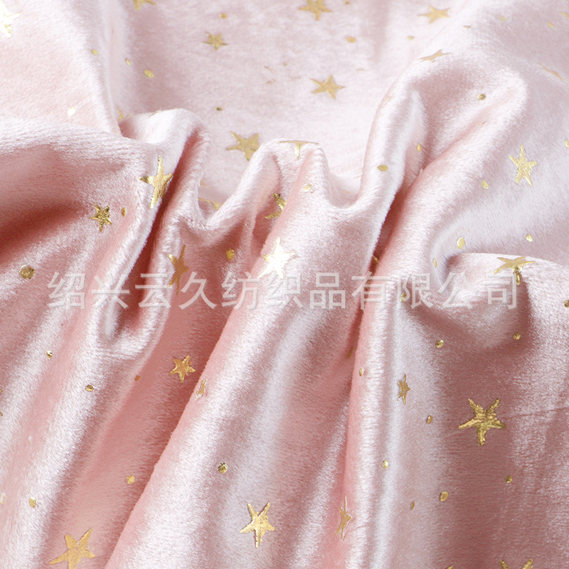 绒布辅料/印花金钻绒/金丝绒布/水晶超柔布/绒布产品图