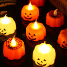 万圣节南瓜蜡烛灯led电子南瓜灯气氛摆件灯发光玩具派对装饰用品