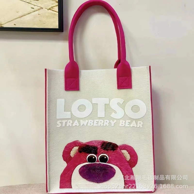 Manufacturers Directly Supply Felt Bag Niche New Tote Bag Explosive Printed Storage Tote Bag Network Red Public Tote Bag