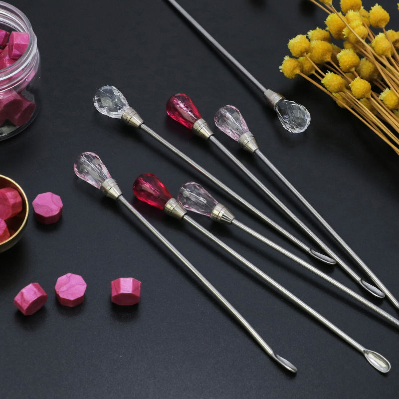 火漆搅拌棒熔蜡搅拌勺少女粉搅拌勺火漆熔蜡印章工具金属火漆勺详情图2