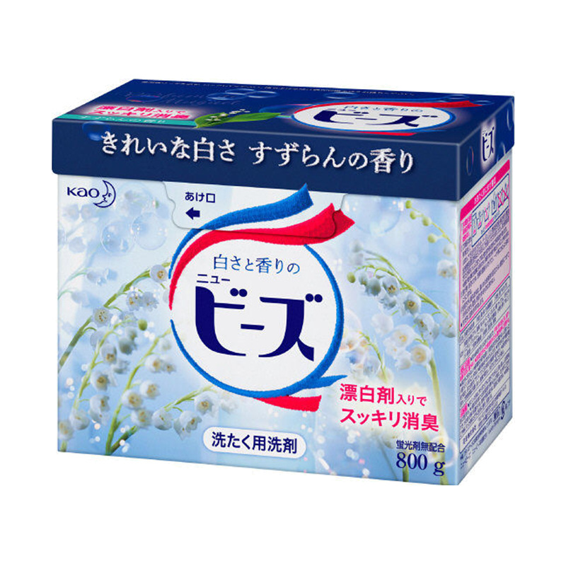 日本进口花王洗衣粉铃兰香玫瑰香含柔顺剂洗护二合一洗衣粉批发图