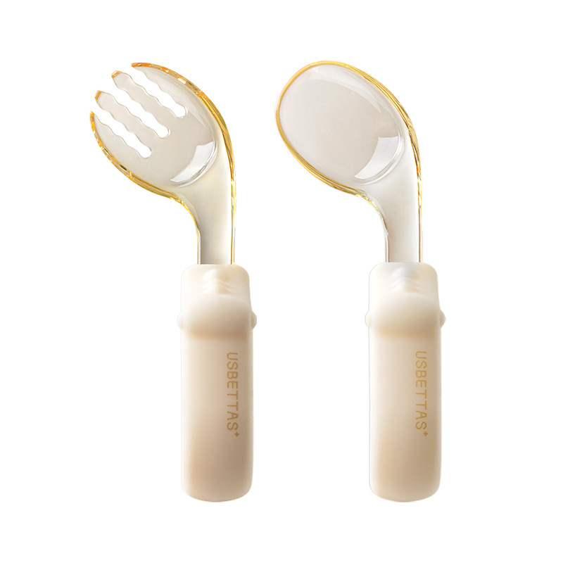 Bepeptide Baby Spoon, infant learning to eat Training, fork and spoon, Autonomous Eating, Complementary food spoon, children's tableware set Item Picture