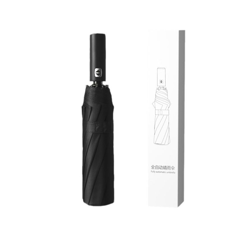 24k double-bone umbrella, sun umbrella, sun protection, UV protection, sunshade umbrella, fully automatic all-weather dual-purpose advertising umbrella LOGO Item Picture