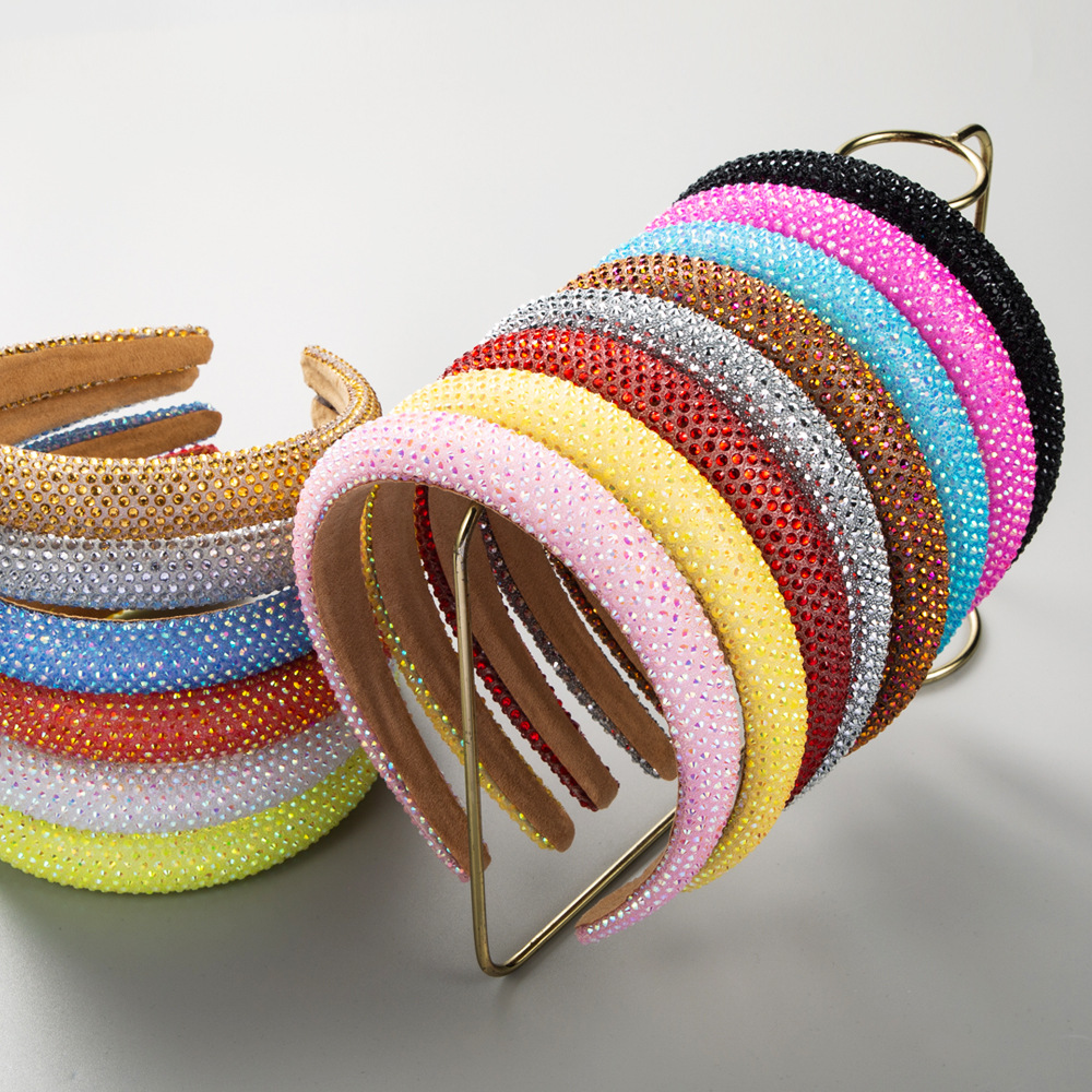 Hairband Europe And The United States Cross-Border New Simple Fashion Temperament Full Of Drill Thin Edge Headband Female Personality Pressure Hair Accessories
