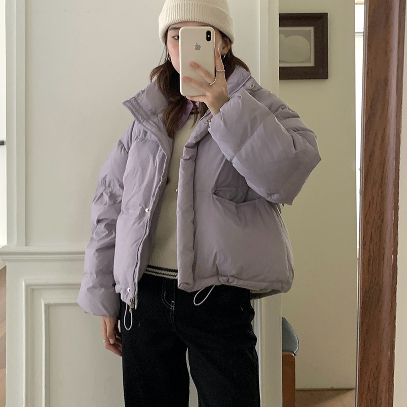 【属于多巴胺女孩的"绝绝紫"】羽绒服女冬季韩版保暖面包服外套