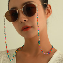 欧美跨境饰品 多元素水果造型米珠眼镜链女 时尚炫彩面罩防滑挂绳
