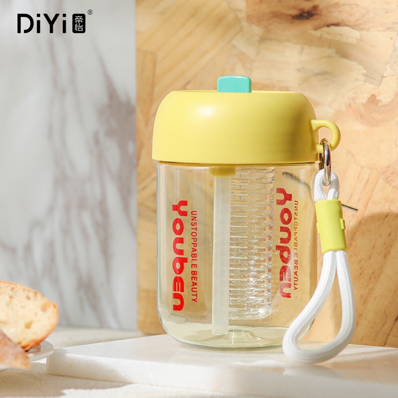 Fashion Portable Pot Belly Straw Cup Casual Convenience Cute Pot Belly Cup Di Yi Large Capacity Outdoor Sports Water Cup details Picture