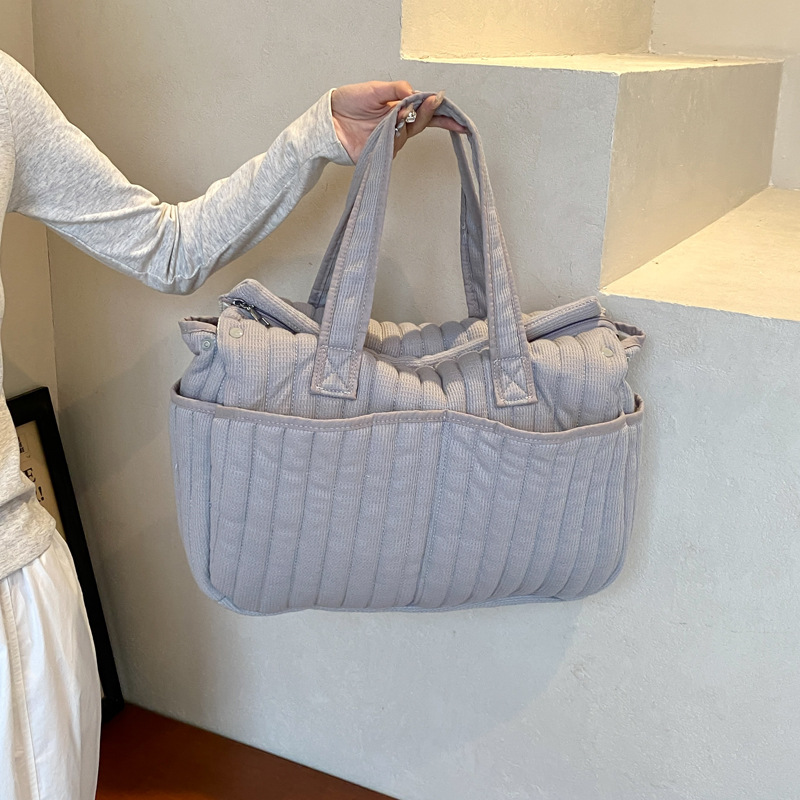 Best-selling mommy bag, fashionable Korean-style women's bag, tote bag, large-capacity, hand-held storage bag for mothers and babies Specification image