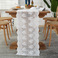 法式白色绣花棉线蕾丝桌旗婚礼复活节开斋节装饰长方形盖布茶几布图