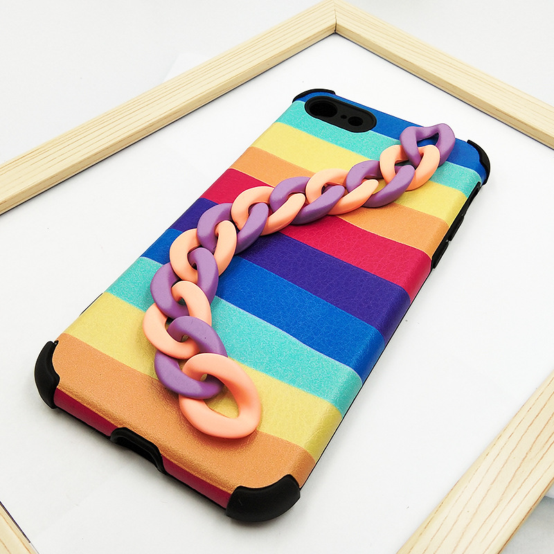Acrylic Chain Handle Paint 17X23mm Colorful Macaron Chain Buckle Ring Diy Can Be Set Chain Accessories Application Scenario