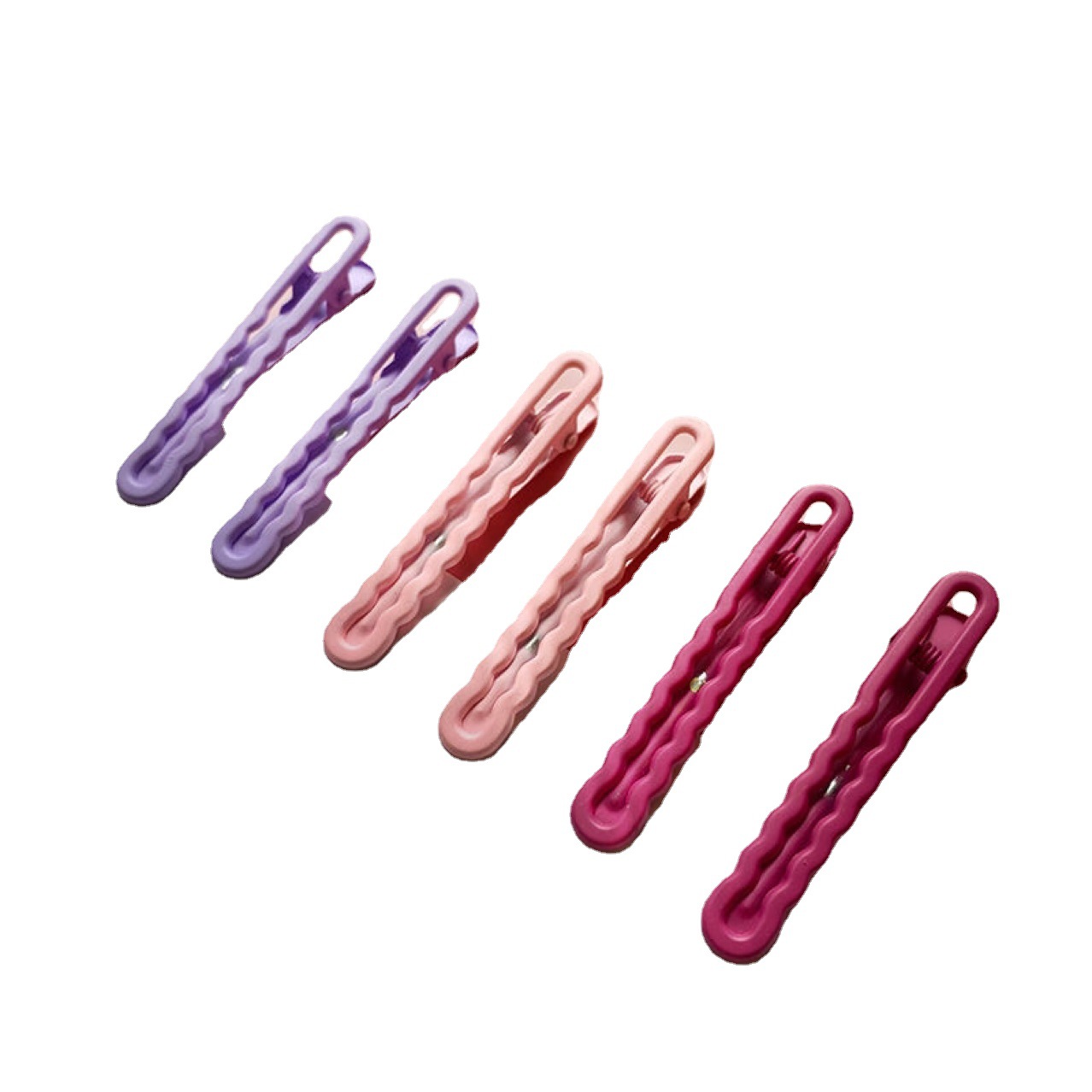 South Korea's New Hyuna 6Cm Color Duck Mouth Clip Children's Baked Porcelain Hairpin Hollow Wave Side Clip Girls Bangs Clip Item Picture
