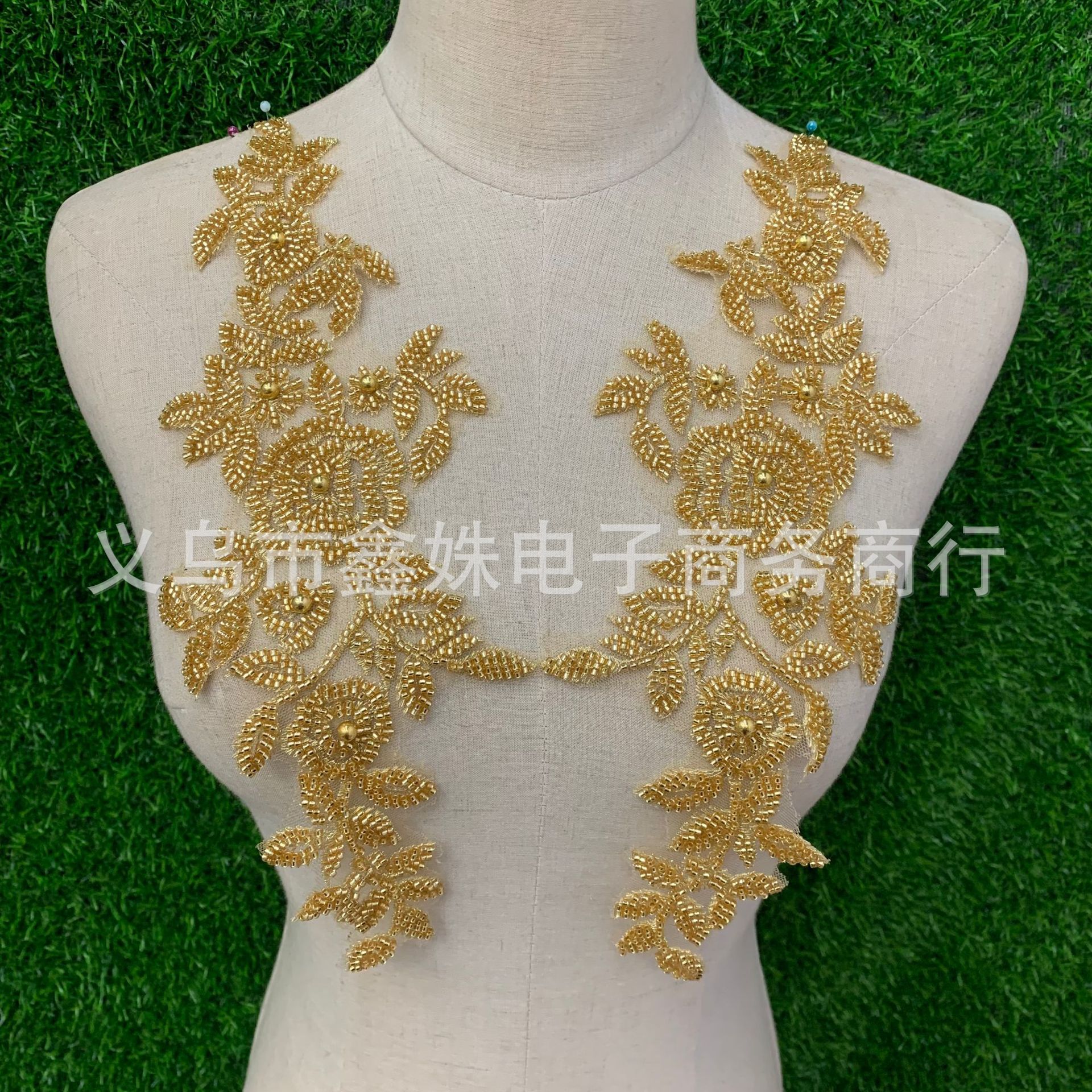 High-end quality three-dimensional lace decal fabric stickers for DIY multi-color dress veils in stock