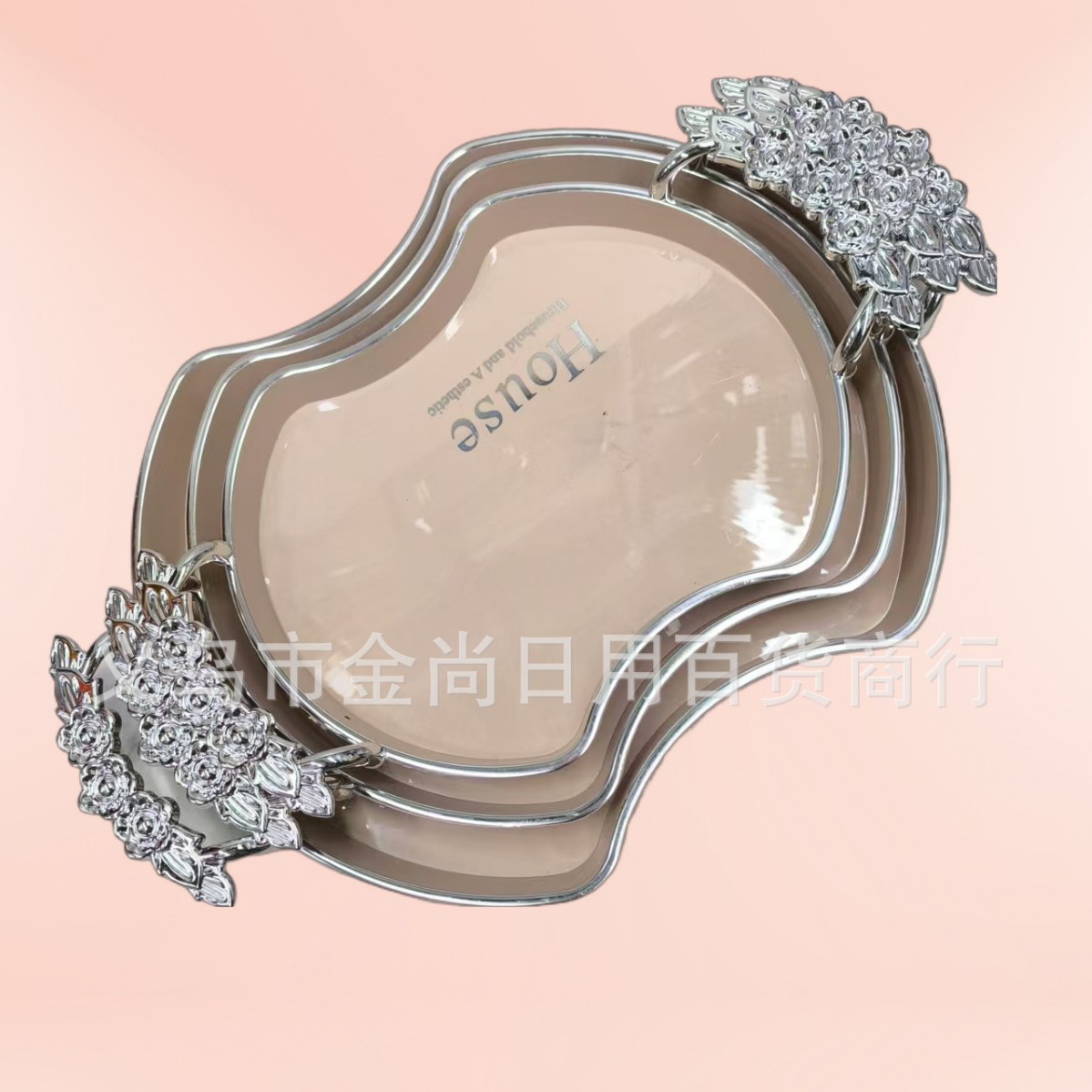 High-end European-style fruit platters, household items, fruit platters, pet fruit platters, three-piece set details Picture