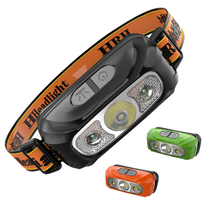 Smart sensing usb charging sensing headlight led night fishing headlight wear strong light night run headlight outdoor headlight