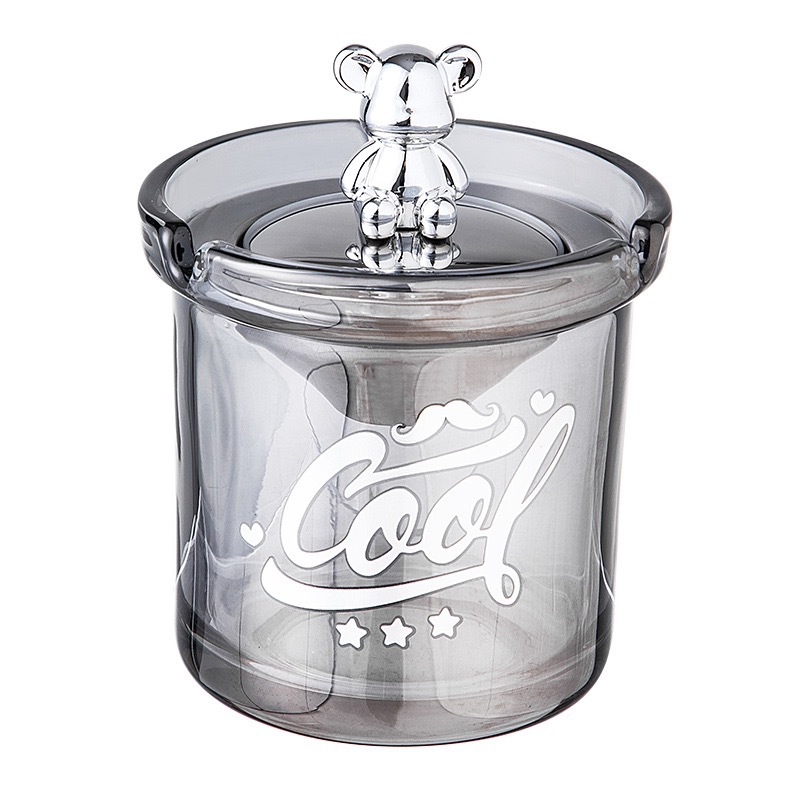 Light luxury funnel ashtray with lid, anti-fly ash, home living room, creative, individual and elegant, office ashtray, high-end Item Picture