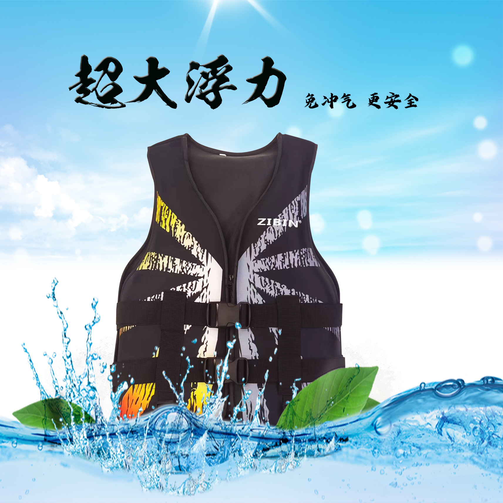 Special Life Jacket Large Buoyancy Fire Water Rescue Sbr Marine Survival Suit Flood Prevention Swimming Equipment